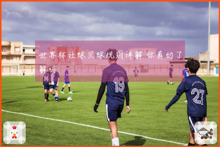 世界杯让球买球规则详解 你真的了解吗